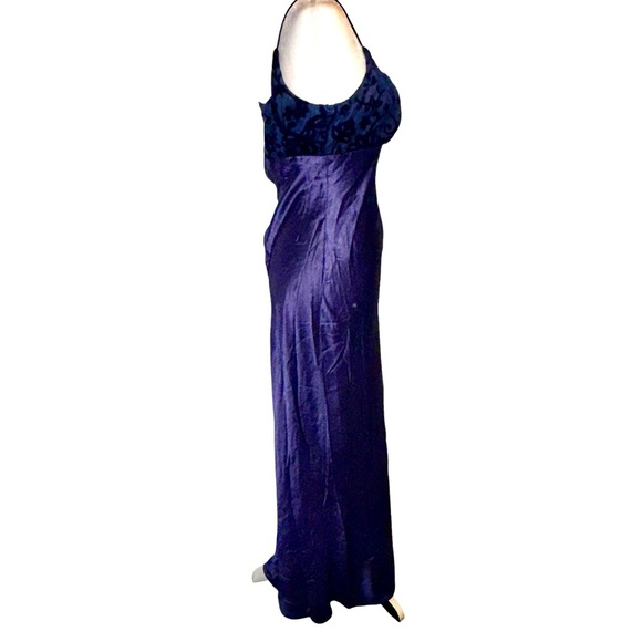 Step In Out Midnight Purple Velvet Satin Grunge Glam Dark Romantic Slip Gown - Picture 6 of 14